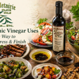 Balsamic vinegar uses for cooking, salad dressing, and finishing dishes with Old Metairie balsamic vinegar