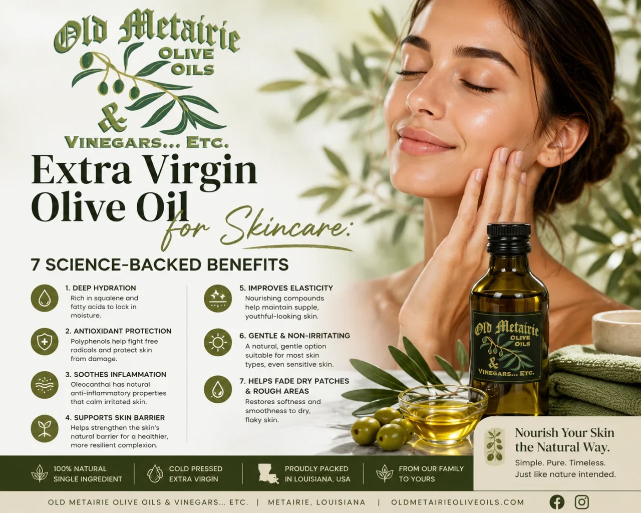 Extra Virgin Olive Oil for Skincare: 7 Science-Backed Benefits