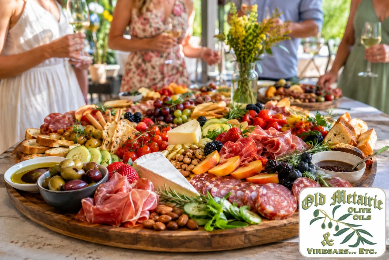 How to Build a Louisiana Summer Charcuterie Board with Olive Oil and Balsamic