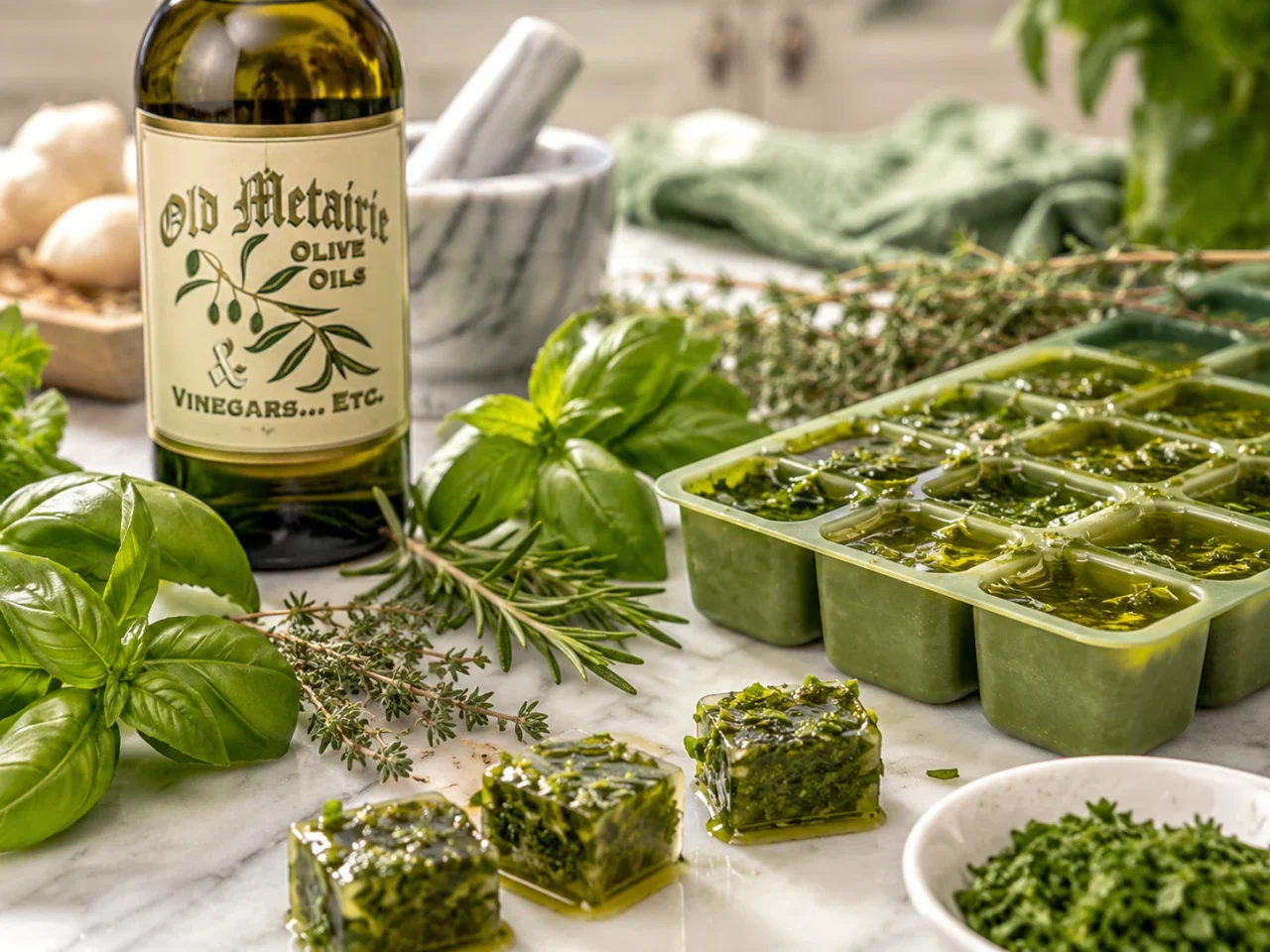 How to Freeze Herbs in Olive Oil: Easy Herb Cubes for Louisiana Kitchens