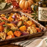 Fall roasted vegetables with olive oil from Old Metairie Olive Oils and Vinegars