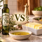 Olive oil vs butter for everyday cooking at Old Metairie Olive Oils in Metairie Louisiana
